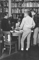 Patrons using the library on Exchange Avenue