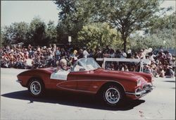 Helen Putnam riding in the Sonoma-Marin Fair Parade, Petaluma, California, June 1980