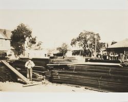 Old livery stable in town of Fulton, Fulton Road, Fulton, California, about 1904