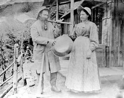 Portrait of J. W. Blakemore and Malinda Blakemore, Guerneville, California, about 1890