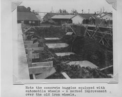 Construction site at Poultry Producers of Central California, Petaluma, California, about 1937