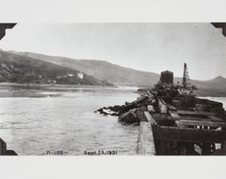 Construction of the jetty at the mouth of the Russian River at Jenner, California, September 23, 1931