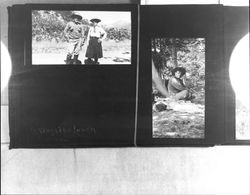 Jack and Charmian London breaking for lunch on their way to Oregon, 1911