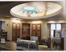 Ceiling mural in the children's section of the Rohnert Park-Cotati Regional Library, Rohnert Park, California, 2013