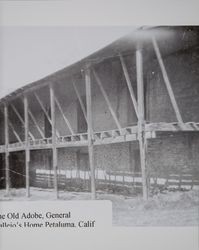 Old adobe at the Petaluma Adobe State Historic Park before restoration, Petaluma, California, photographed between 1940 and 1950