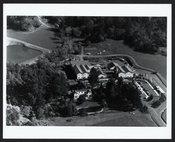 Aerial view of the winery buildings at Chateau St. Jean