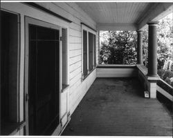 Masciorini Ranch house located southeast of Petaluma, California, July, 2005, showing front porch detail