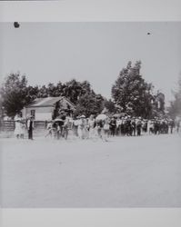 Bicycle races near Schellville, California, about 1900