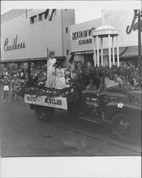 Enlisted wives and NCO Club of Two Rock Station float, Petaluma, California, 1955