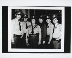 Santa Rosa police in front of Exchange Bank