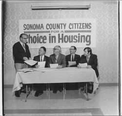 Sonoma County Citizens for a Choice in Housing press conference, Santa Rosa , California, 1971