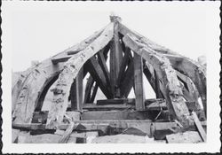 Original rafters of cupola on Chapel