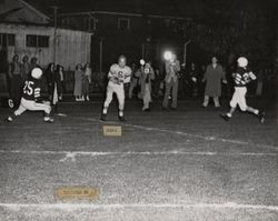 Petaluma Leghorn touchdown during Leghorn game against Sunset Athletic Club of San Francisco