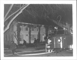 Fire at the Revere House, Petaluma, California, 1962