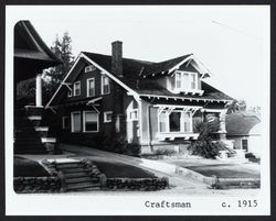 Craftsman-style stucco residence with exposed rafters at 510 Prospect Street, Petaluma, California, 1977