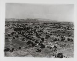 Aerial view of Hall Road looking east, Santa Rosa , California, 1960