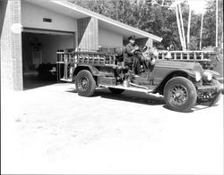 Petaluma Fire Department fire engine number three, Petaluma, California, 1963