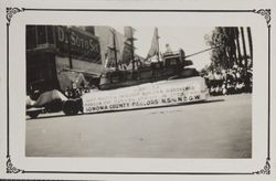 Sloop Sonora float in a parade