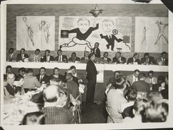 Sports figures at the Red Coat banquet for the benefit of the March of Dimes at the Flamingo Hotel, Santa Rosa, California, 1960