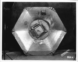 Underside of a radiant heat brooder at Petaluma Electric Incubator Company