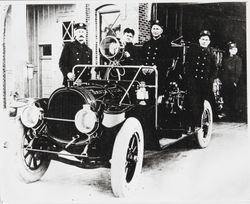 Santa Rosa's first motorized fire engine, Santa Rosa, California, 1911
