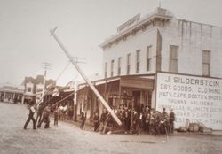 Erecting power pole