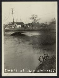 Davis Street Bridge over Santa Rosa Creek, Davis Street, Santa Rosa, California, February 11, 1925