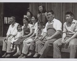 Hirooka and Hamamoto families, Davis Lane, Petaluma, California, 1945
