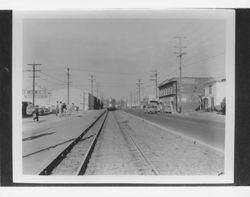 Last passenger train from Petaluma, California to Eureka, California traveling through Petaluma in 1941