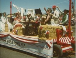 Remember When? float in the Bicentennial Parade, Petaluma, California, July 4, 1976