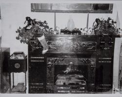 Fireplace at the Volkerts home, Petaluma, California, 1950s