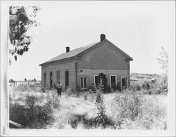 Abandoned remains of San Antonio School, Petaluma, California, 1954