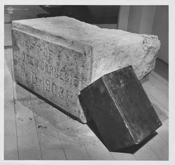 Carnegie Library cornerstone and contents