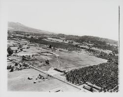 Aerial view of Middle Rincon Road, Santa Rosa, California, 1961