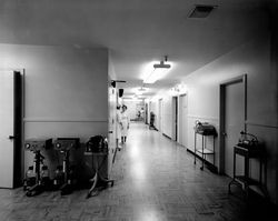 Hallway of Santa Rosa General Hospital, Santa Rosa, California, 1962