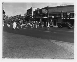 Marching units in the 1947 Labor Day Parade, Petaluma, California, September 1, 1947