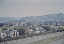 View southeast toward Taylor Mountain from the Journey's End Mobile Home Park, Santa Rosa, California, November 1970