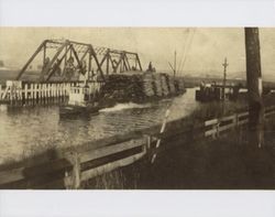 Railroad bridge, Petaluma, California, likely in the in the 1920s