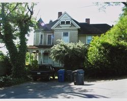 Truck parked in driveway of the Clark House, Hill Street, Petaluma, California, 2010