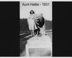Hattie Nissen at the Klamath River, northern California, 1931