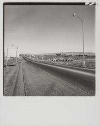 Old Redwood Highway at entrance to Highway 101, Petaluma, California, 1977