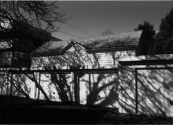 South and east facades of carriage barn connected with the Leo & Shopie Jehle Ranch, 1175 Sonoma Avenue, Santa Rosa, California, Feb. 19, 1991