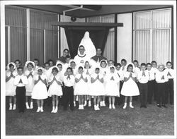 First communion class at St. Vincent's, Petaluma, California, about 1949