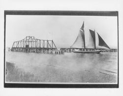 Scow schooners loaded with hay, San Francisco, California, 1895