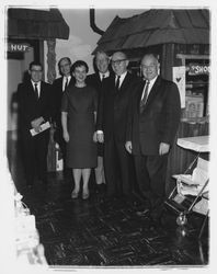 Staff and friends at opening of Don Weiss Baby News Store, Santa Rosa, California, 1963