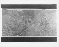 Petaluma Coal Mining Co. mine no. 2, Guerneville, California(?), about 1869