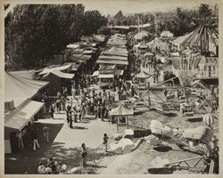 Carnival rides and food concessions at the Sonoma County Fair, Santa Rosa, California