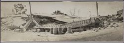 Panorama of ruins around the Masonic Temple in Santa Rosa, California after the 1906 earthquake