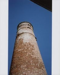 Smokestack at the Carlson-Currier Silk Mill, 420 Jefferson Street, Petaluma, California, about 1984