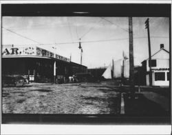 Schooner passing the foot of B Street, Petaluma, California, 1897